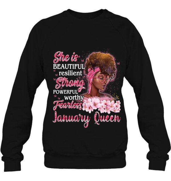January Queen Womens Black Happy Birthday To Me Funny Gifts