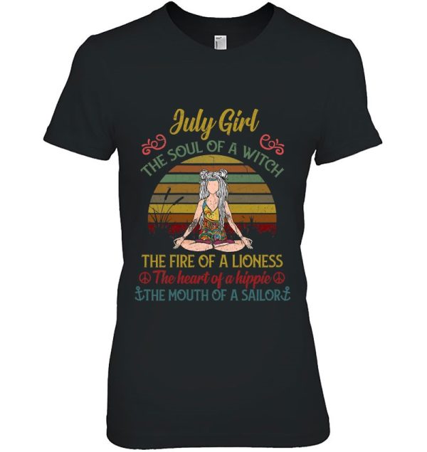 July Girl The Soul Of A Witch Vintage July Birthday Gift