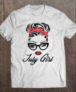 July Girl Wink Eye Woman Face Born In July Birthday 1