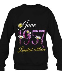 June 1957 Tee - 65 Years Old Floral 1957 65Th Birthday Gift 3 June 1957 Tee 65 Years Old Floral 1957 65Th Birthday Gift 4