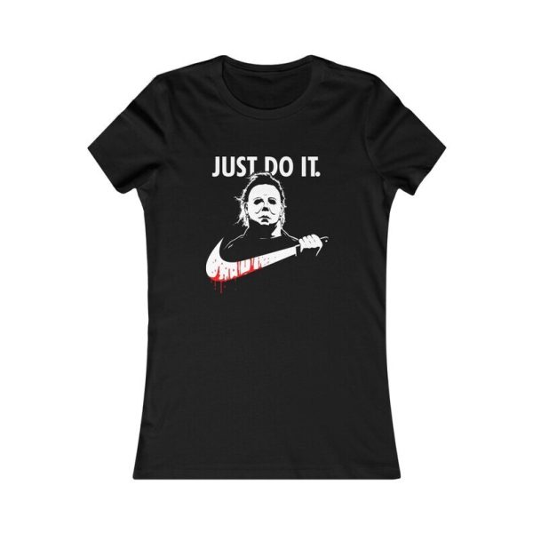 Just Do It Michael Myers Knife Nike Logo Halloween Series T-Shirt