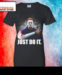 Just Do It Michael Myers Parody Nike Logo T Shirt 2