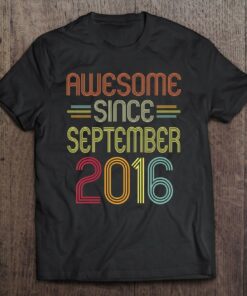 Kids 6Th Birthday Gifts Awesome Since September 2016 6 Years Old 1