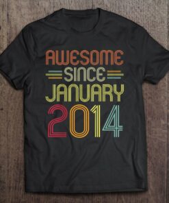 Kids 9Th Birthday Gifts Awesome Since January 2014 9 Years Old 1