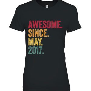 Kids Awesome Since May 2017 5Th Birthday Gift 5 Years Old Vintage