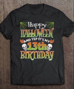 Kids Funny Happy Halloween And Yes Its My 13Th Birthday 1