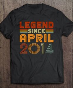 Kids Legend Since April 2014 Boys Girls Vintage 8Th Birthday 1