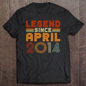 Kids Legend Since April 2014 Boys Girls Vintage 8Th Birthday