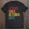 Kids Legend Since October 2017 5Th Birthday Gift 5 Years Old