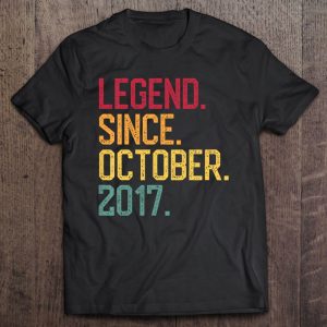 Kids Legend Since October 2017 5Th Birthday Gift 5 Years Old