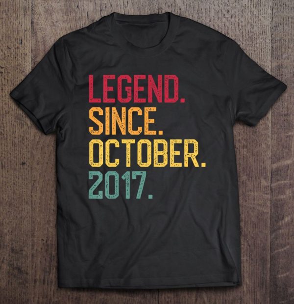 Kids Legend Since October 2017 5Th Birthday Gift 5 Years Old