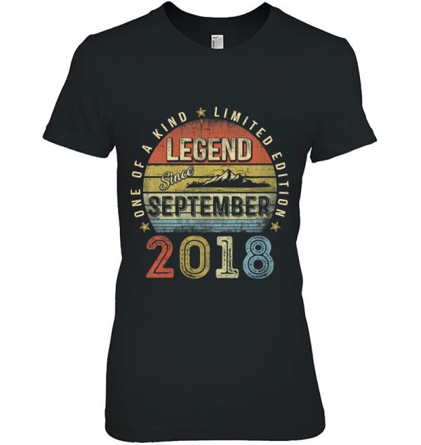 Kids Legend Since September 2018 5Th Birthday Gift 5 Years Old
