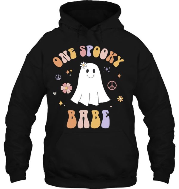 Kids One Spooky Babe First Birthday Retro Halloween Ghost Boo