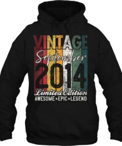 Kids Vintage Born September 2014 9 Years Old 9Th Birthday Gift 3