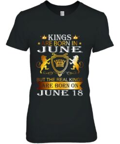Kings Are Born On June 18Th Birthday Bday Men Boy Kid 2
