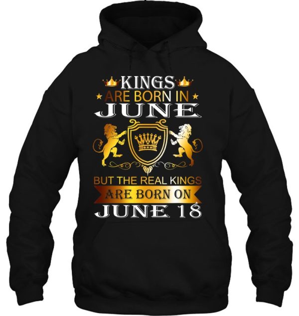 Kings Are Born On June 18Th Birthday Bday Men Boy Kid