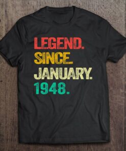 Legend Since January 1948 75Th Birthday Gift 75 Years Old Men 1