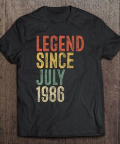 Legend Since July 1986 Men Woman 37Th Birthday 37 Years Old 1