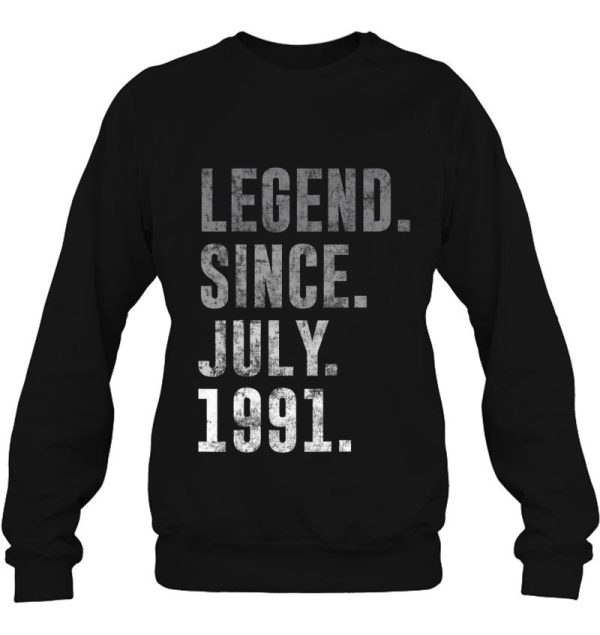 Legend Since July 1991 31St Birthday Vintage 1991 Birthday