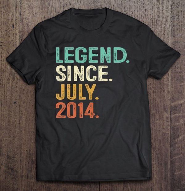 Legend Since July 2014 9Th Birthday Gift 9 Years Old Boy Kid