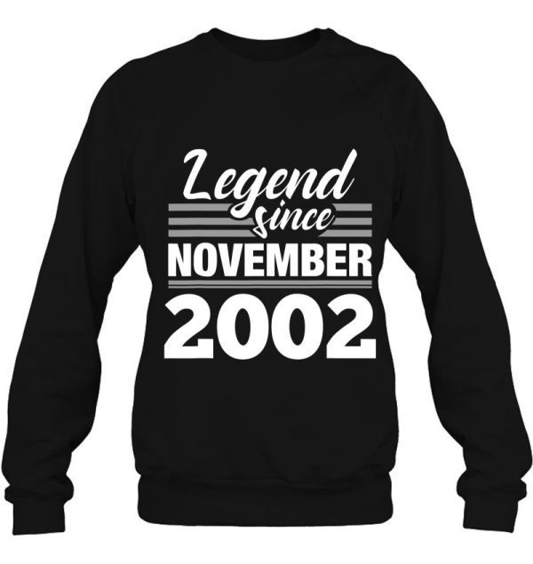 Legend Since November 2002 – 20Th Birthday 20 Years Old Gift