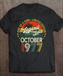 Legend Since October 1977 45 Years Old Gifts 45Th Birthday 1