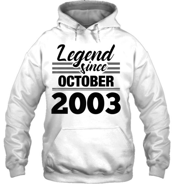 Legend Since October 2003 – 19Th Birthday 19 Years Old Gift