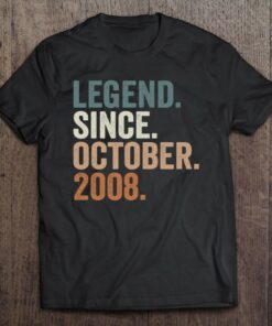 Legend Since October 2008 14Th Birthday Gifts 14 Years Old 1