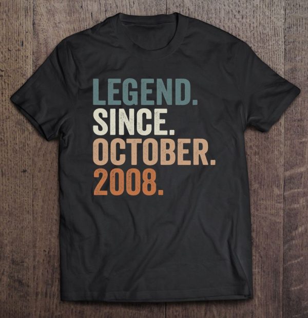 Legend Since October 2008 14Th Birthday Gifts 14 Years Old