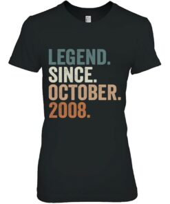 Legend Since October 2008 14Th Birthday Gifts 14 Years Old 2