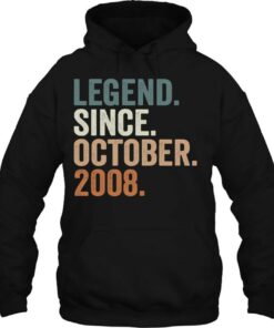 Legend Since October 2008 14Th Birthday Gifts 14 Years Old 3