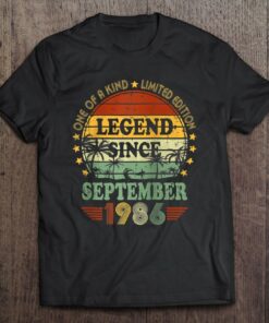 Legend Since September 1986 36Th Birthday 36 Years Old B Day Raglan Baseball 1