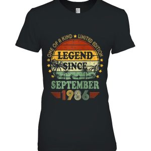 Legend Since September 1986 36Th Birthday 36 Years Old B-Day Raglan Baseball