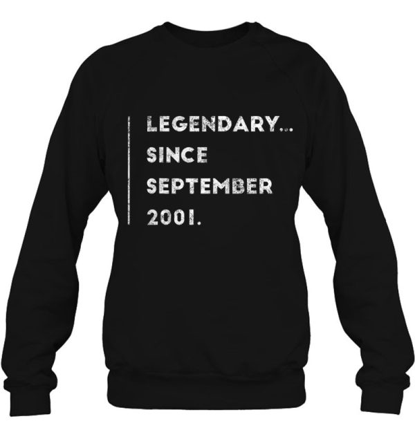Legendary Since September 2001 21 Years Old 21St Birthday