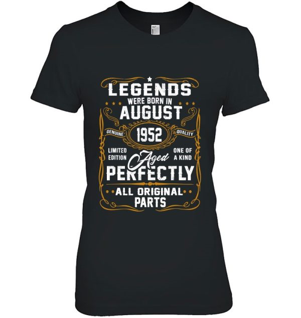 Legends Were Born In August 1952 70 Years Old Gift For Men