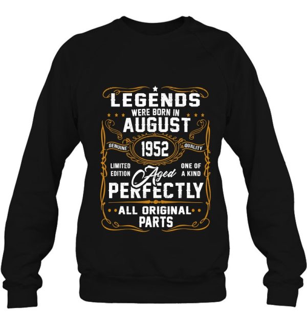 Legends Were Born In August 1952 70 Years Old Gift For Men