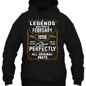 Legends Were Born In February 1958 65Th Birthday Gifts 3