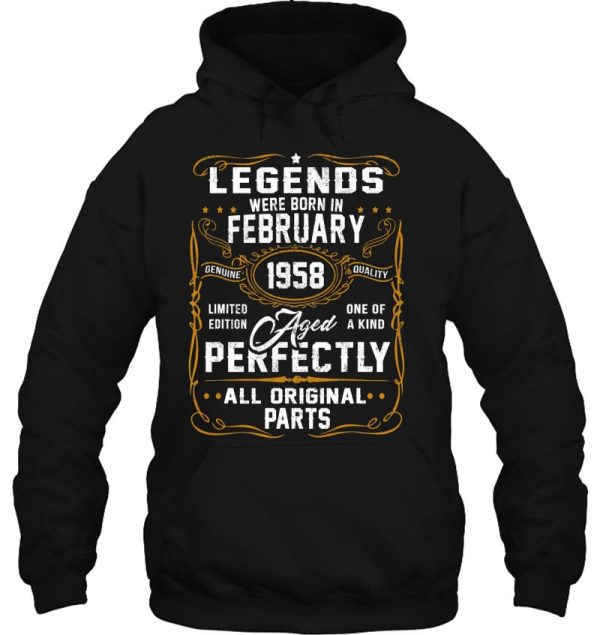 Legends Were Born In February 1958 65Th Birthday Gifts