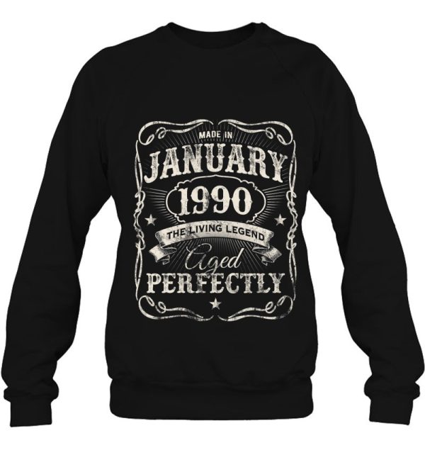 Legends Were Born In January 1990 Vintage Birthday