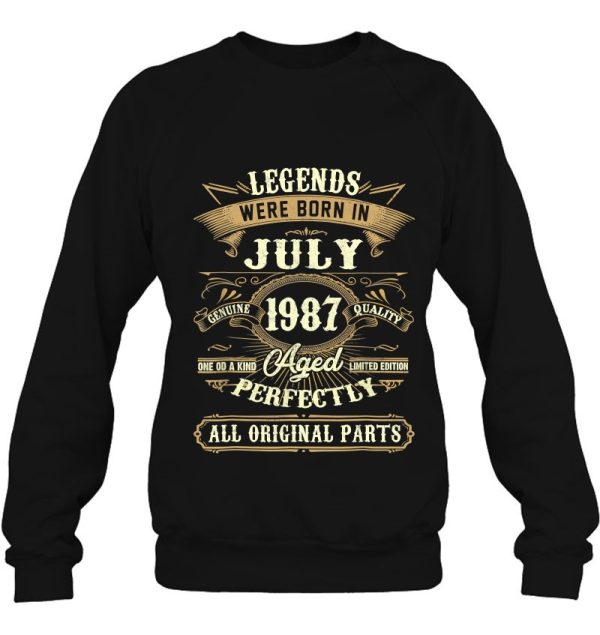 Legends Were Born In July 1987 35Th Birthday Gifts For Men