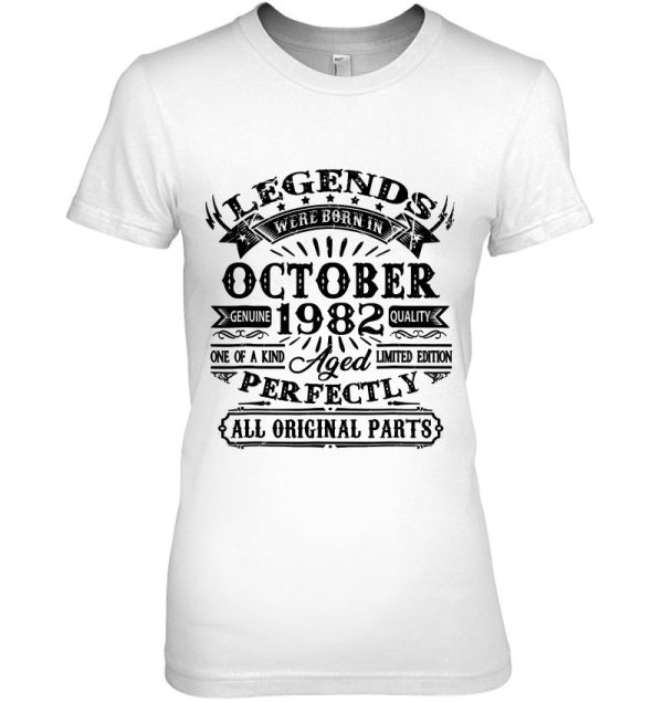 Legends Were Born In October 1982 41 Years Old Gift For Men