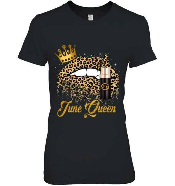 Leopard Lips June Queen Birthday Cancer Gifts Women