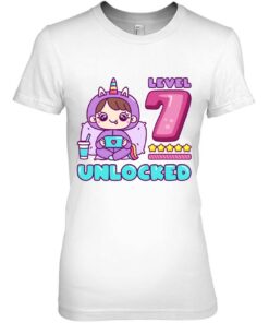 Level 7 Unlocked, Unicorn Gamer Girl Birthday 7 Years Old 1 Level 7 Unlocked Unicorn Gamer Girl Birthday 7 Years Old 2