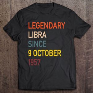 Libra Legend Since 9 October 1957 Vintage Retro Birthday