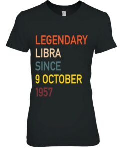 Libra Legend Since 9 October 1957 Vintage Retro Birthday 2
