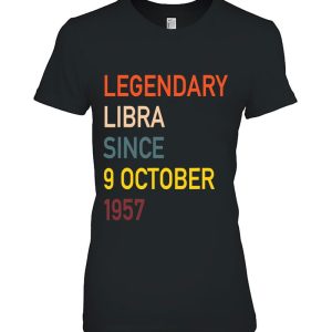 Libra Legend Since 9 October 1957 Vintage Retro Birthday