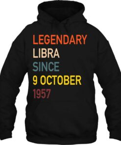 Libra Legend Since 9 October 1957 Vintage Retro Birthday 3