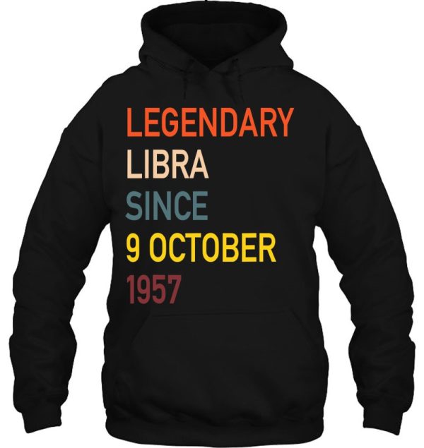 Libra Legend Since 9 October 1957 Vintage Retro Birthday