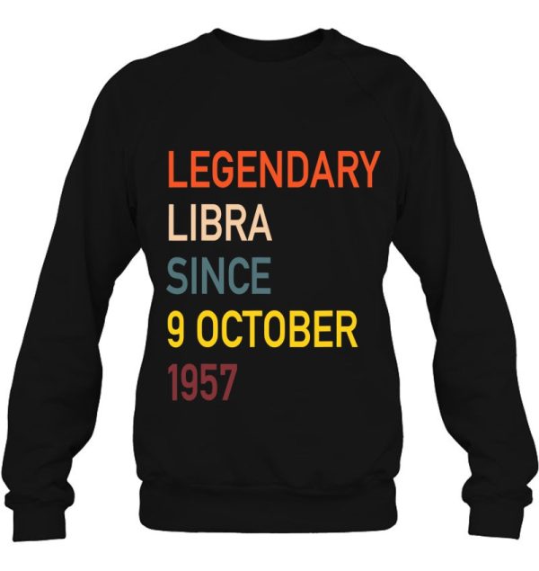 Libra Legend Since 9 October 1957 Vintage Retro Birthday