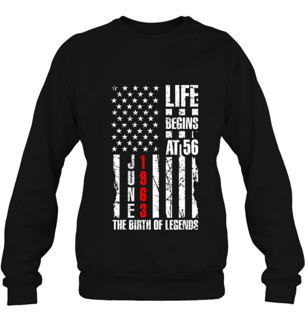 Life Begins At 60 June 1963 American Flag 60Th Birthday